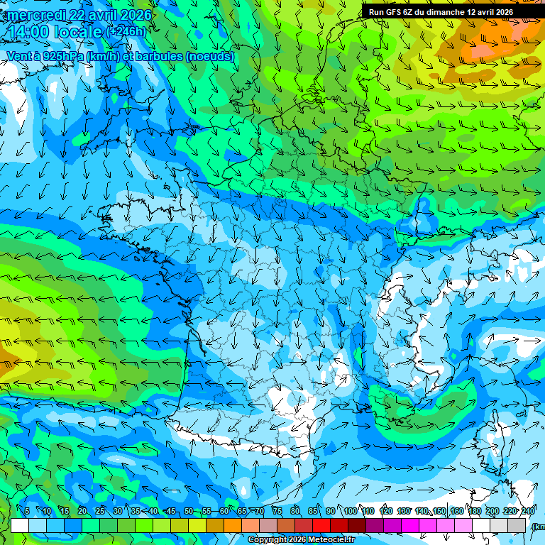Modele GFS - Carte pr�visions 