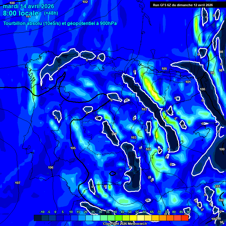 Modele GFS - Carte pr�visions 