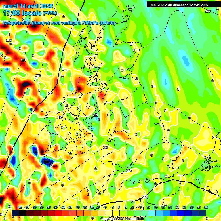 Modele GFS - Carte pr�visions 