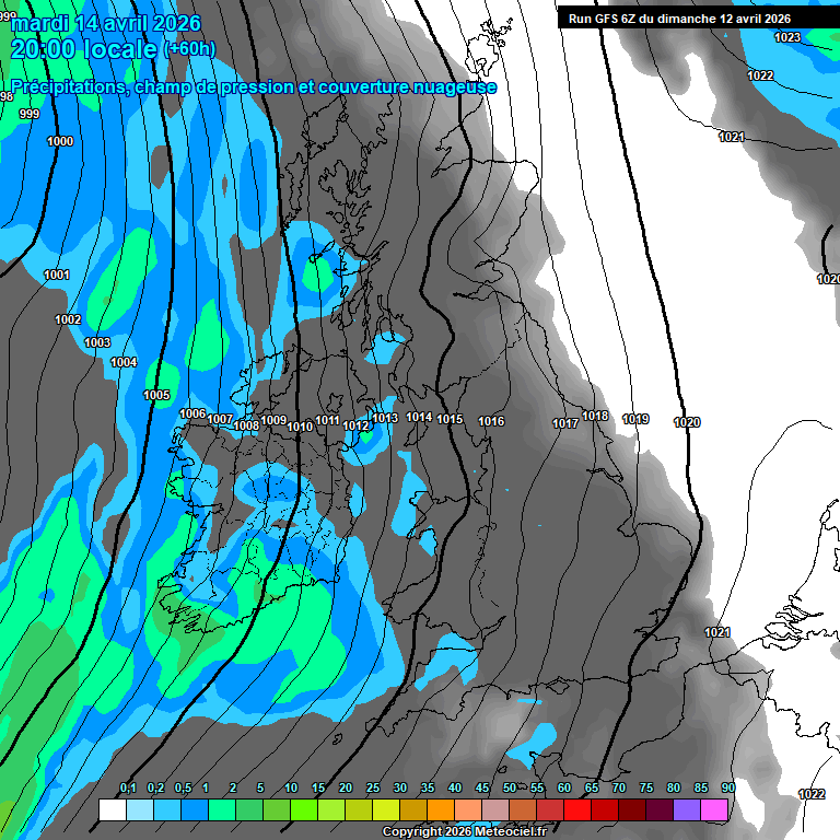 Modele GFS - Carte pr�visions 