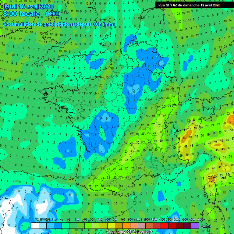 Modele GFS - Carte pr�visions 
