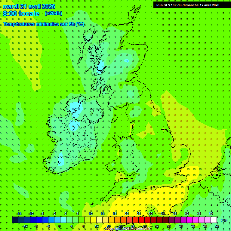 Modele GFS - Carte pr�visions 
