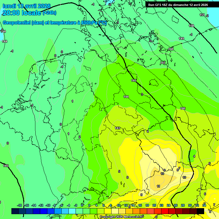 Modele GFS - Carte pr�visions 