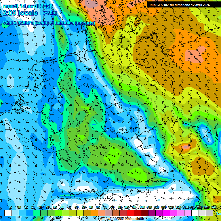 Modele GFS - Carte pr�visions 