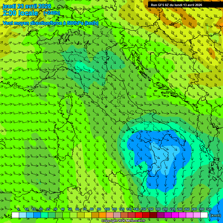 Modele GFS - Carte pr�visions 