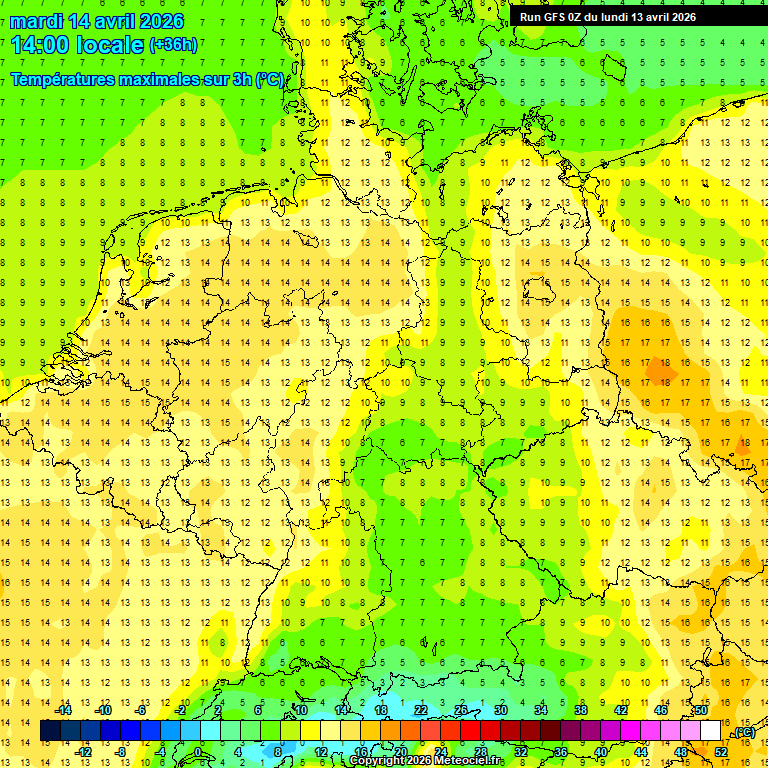 Modele GFS - Carte pr�visions 