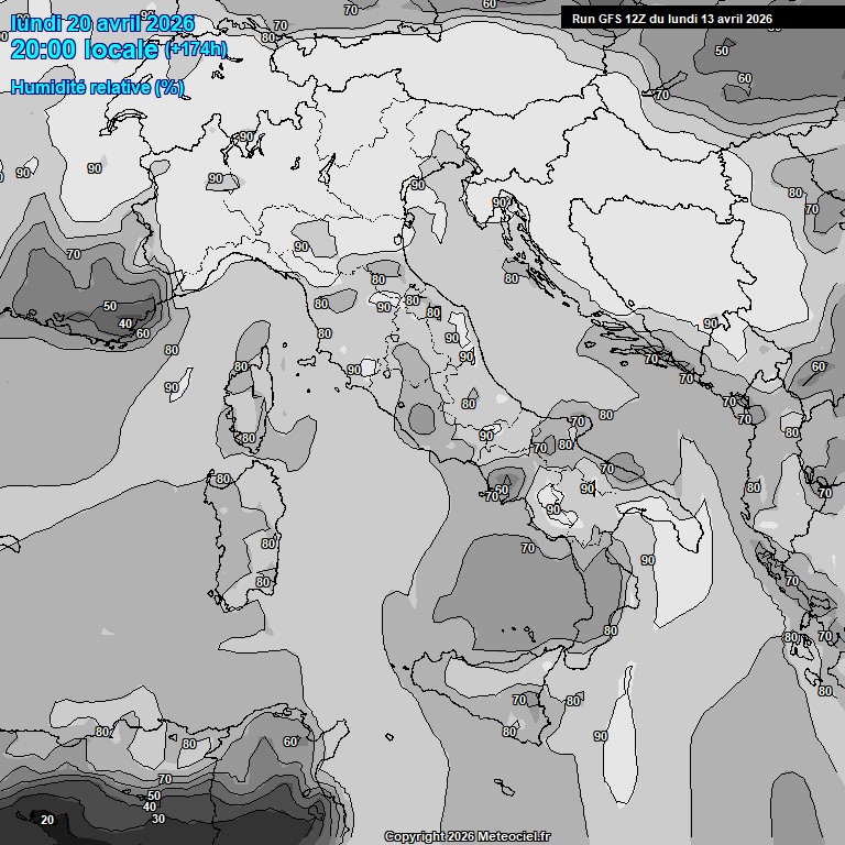 Modele GFS - Carte pr�visions 