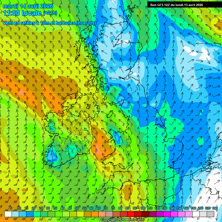 Modele GFS - Carte pr�visions 