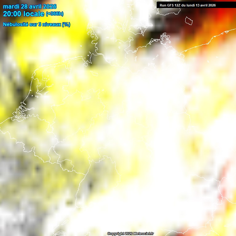 Modele GFS - Carte pr�visions 