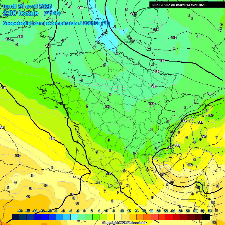 Modele GFS - Carte pr�visions 