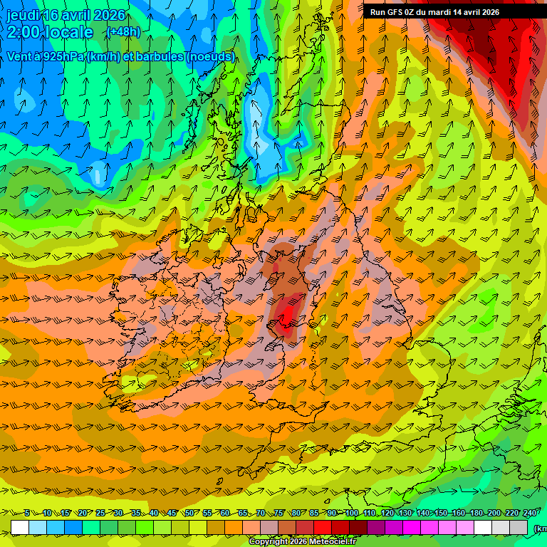 Modele GFS - Carte pr�visions 