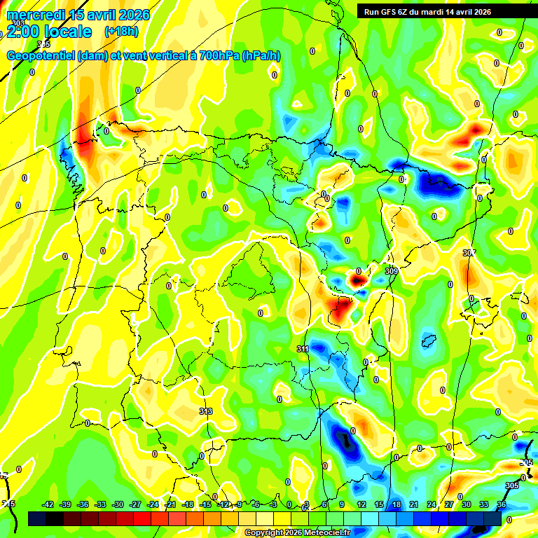 Modele GFS - Carte pr�visions 
