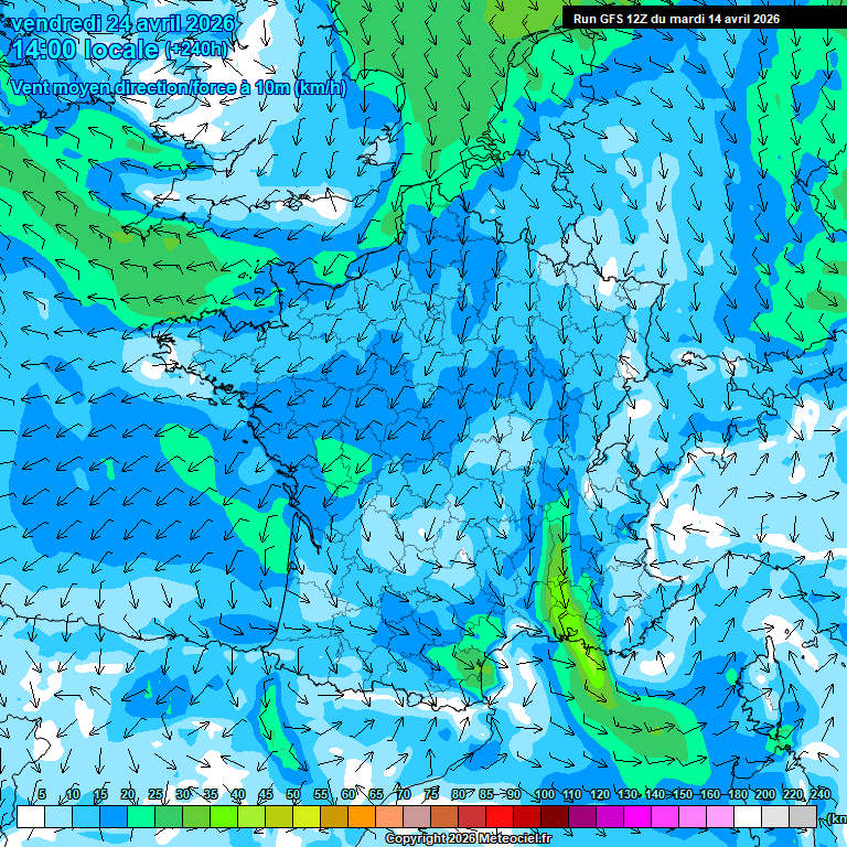Modele GFS - Carte pr�visions 