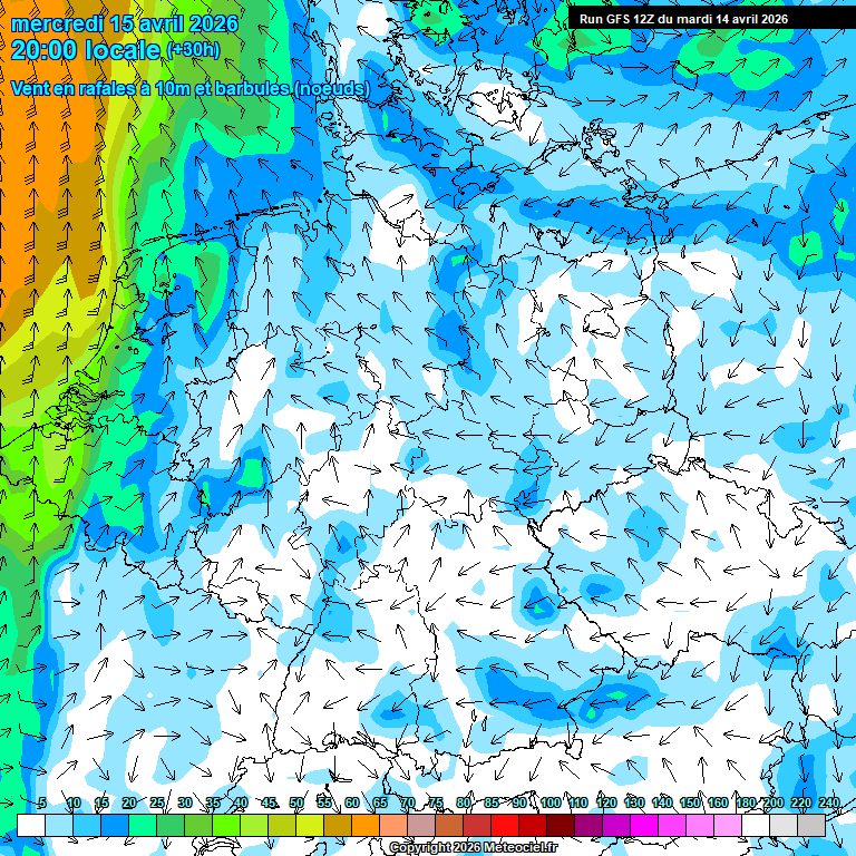 Modele GFS - Carte pr�visions 
