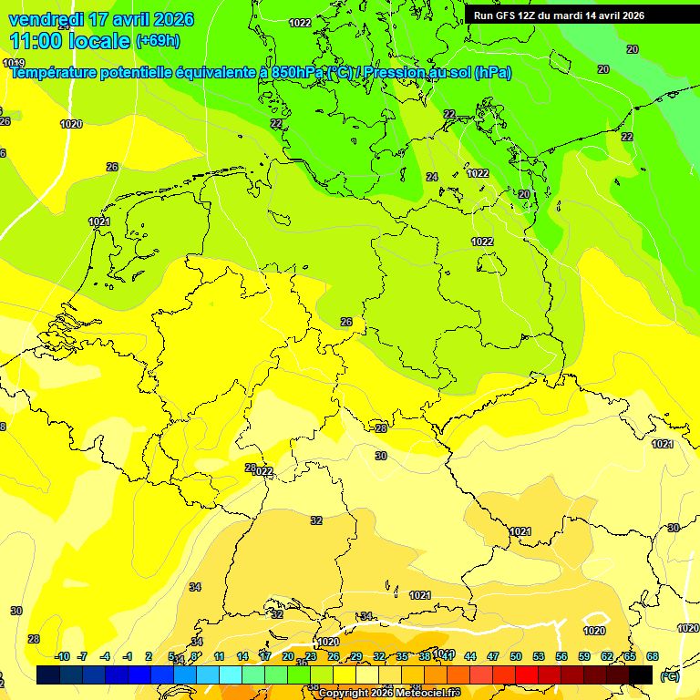 Modele GFS - Carte pr�visions 