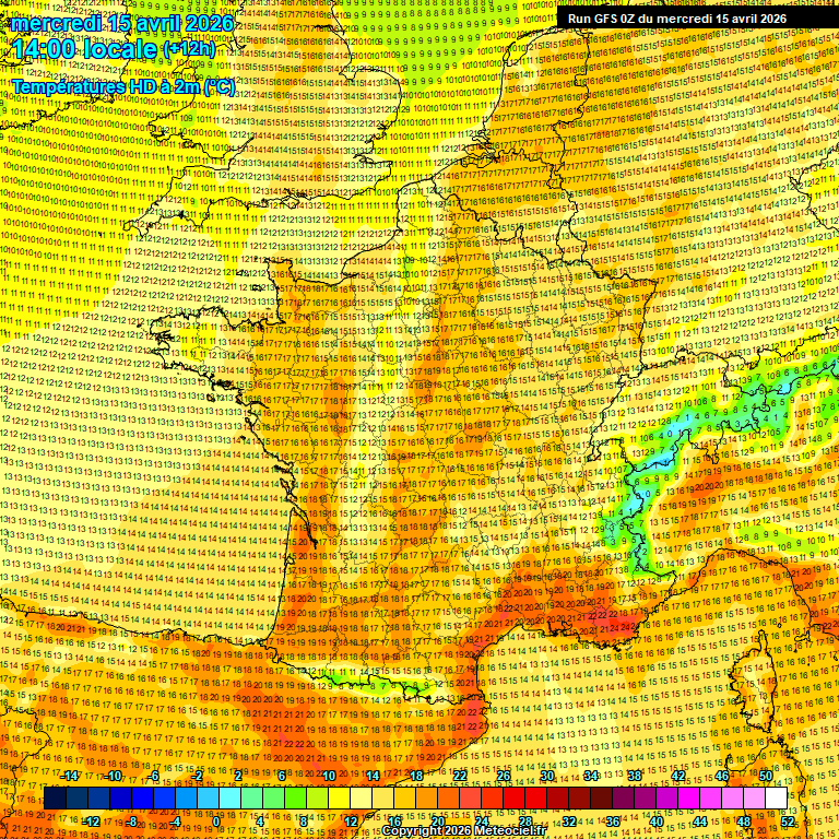 Modele GFS - Carte pr�visions 