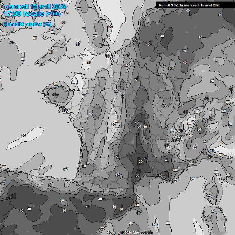 Modele GFS - Carte pr�visions 