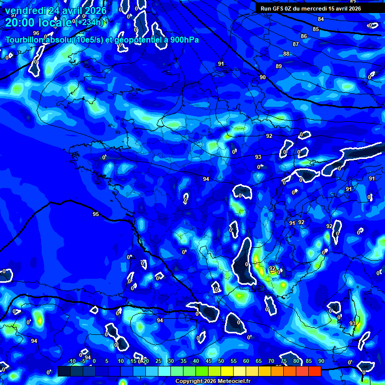 Modele GFS - Carte pr�visions 