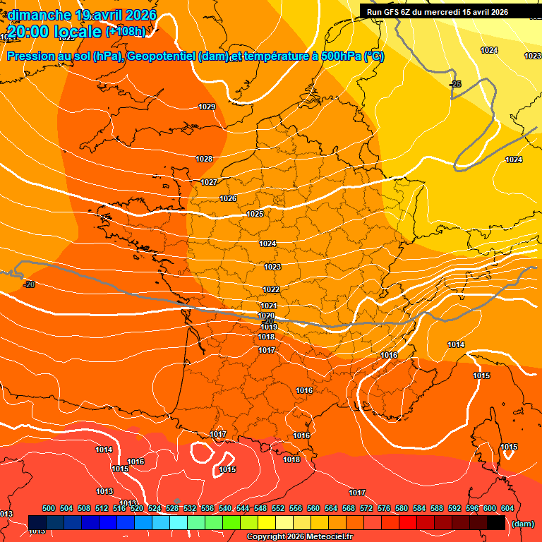 Modele GFS - Carte pr�visions 