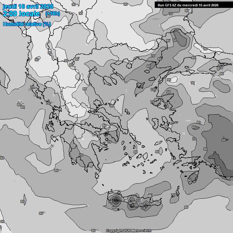 Modele GFS - Carte pr�visions 