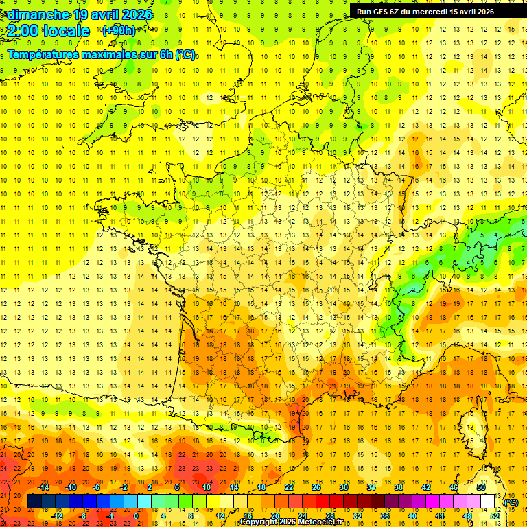 Modele GFS - Carte pr�visions 