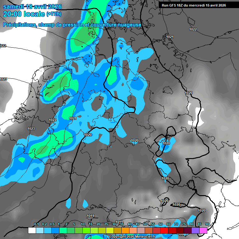 Modele GFS - Carte pr�visions 