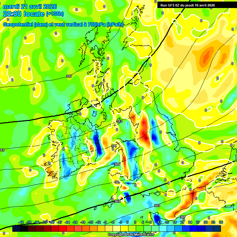 Modele GFS - Carte pr�visions 