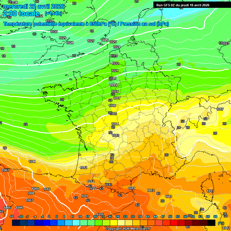 Modele GFS - Carte pr�visions 
