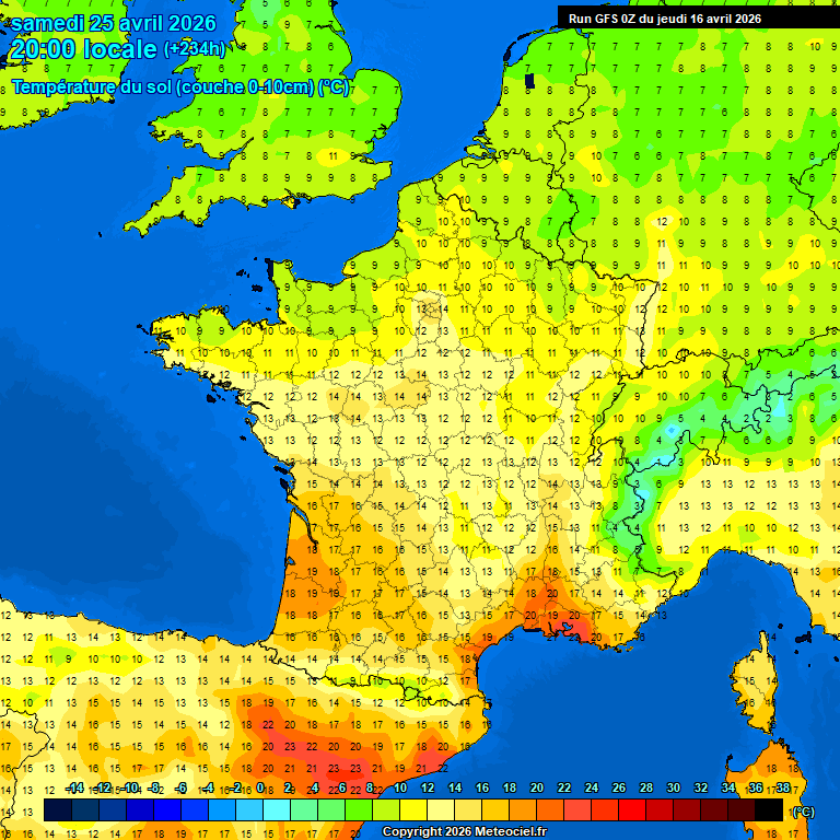 Modele GFS - Carte pr�visions 
