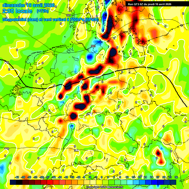 Modele GFS - Carte pr�visions 