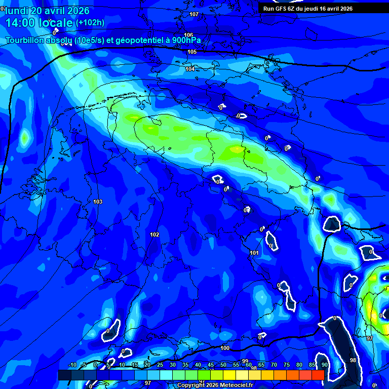Modele GFS - Carte pr�visions 