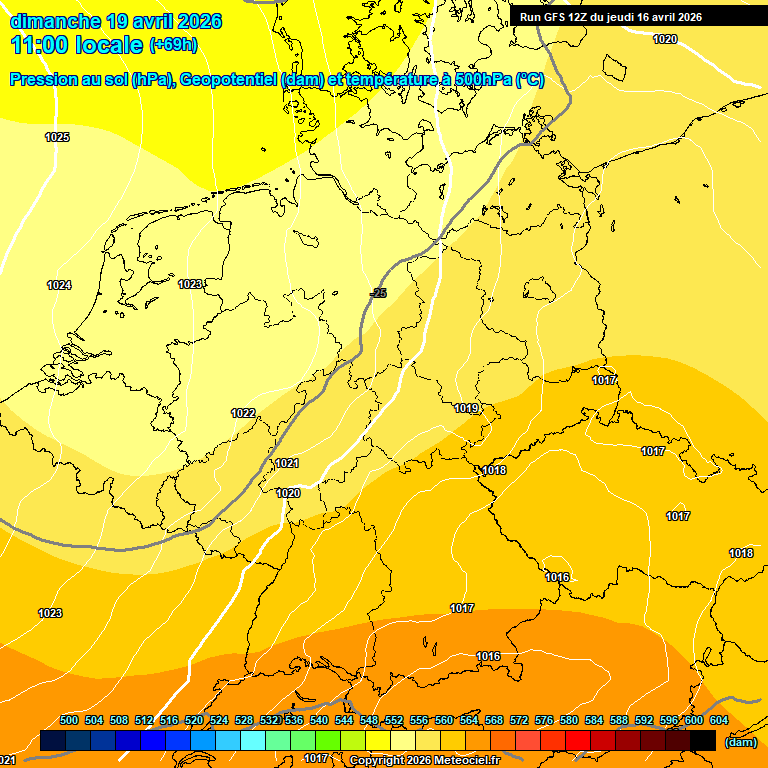 Modele GFS - Carte pr�visions 
