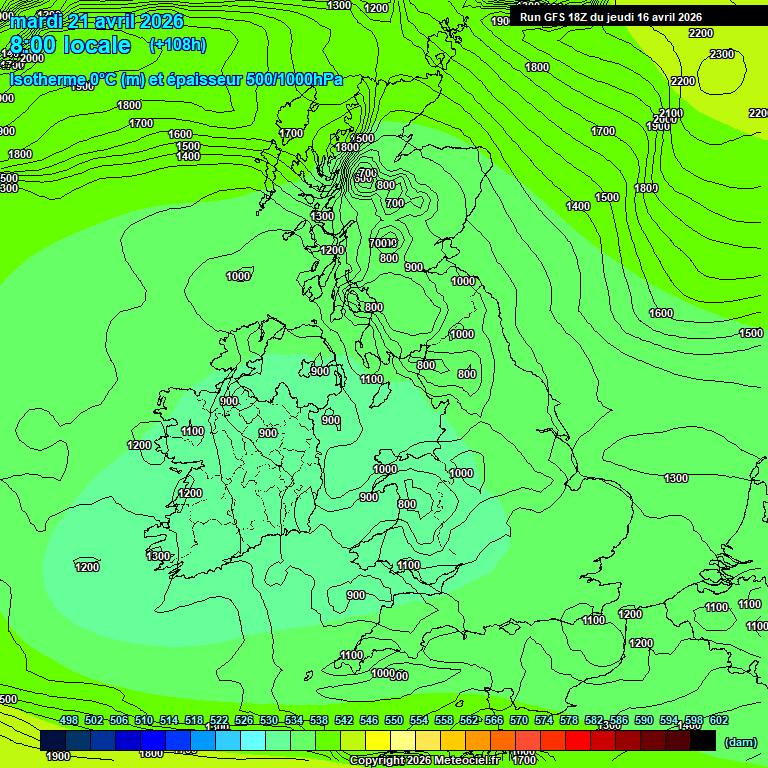 Modele GFS - Carte pr�visions 