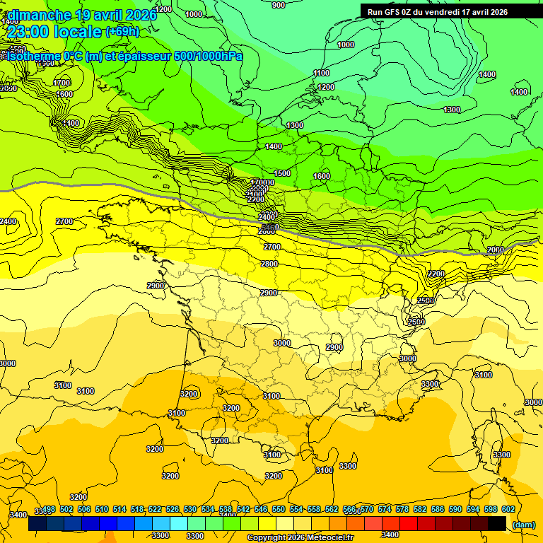 Modele GFS - Carte pr�visions 