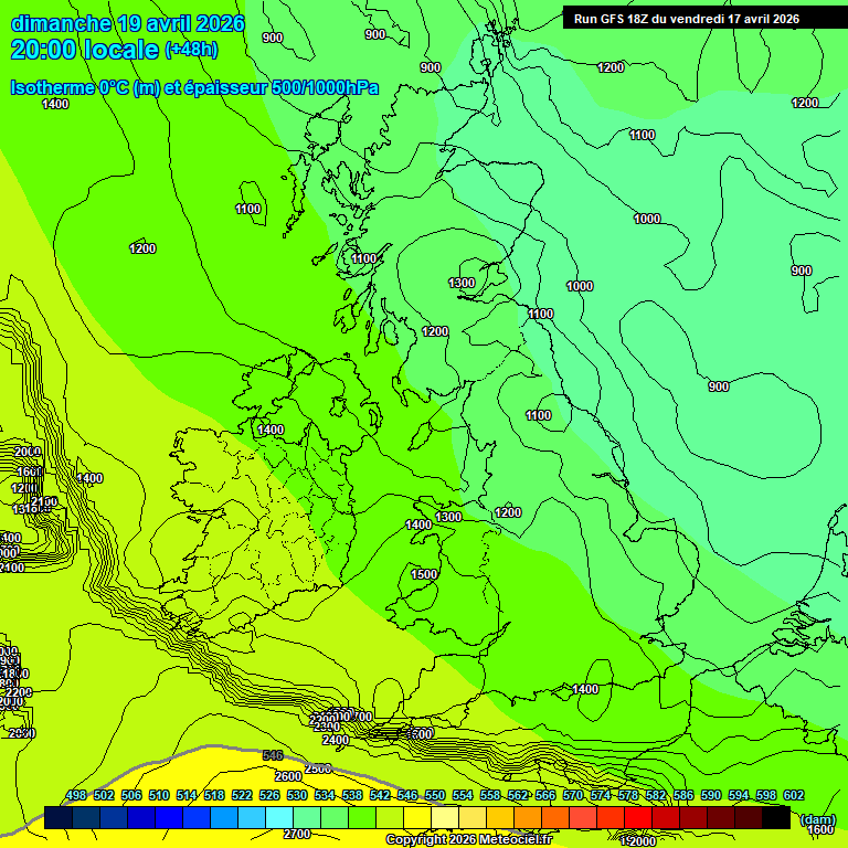 Modele GFS - Carte pr�visions 