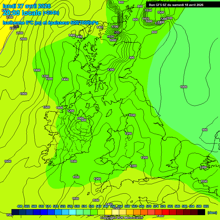 Modele GFS - Carte pr�visions 