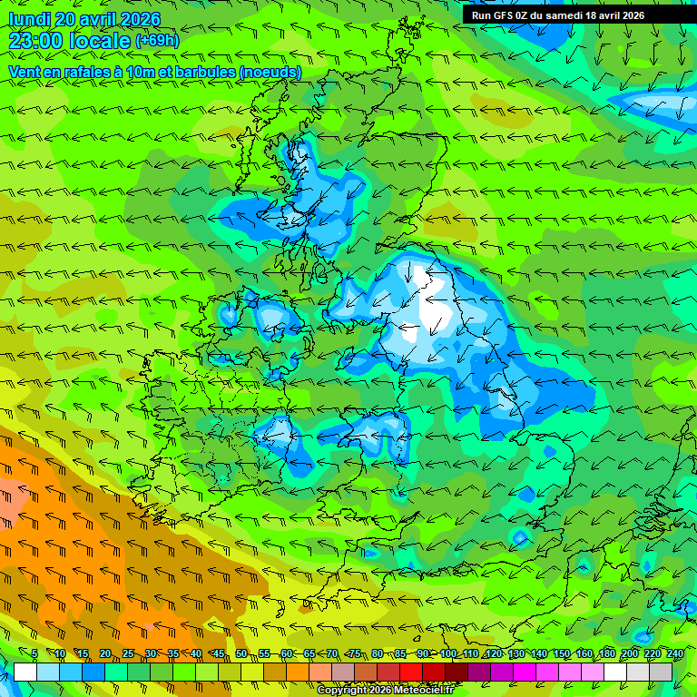 Modele GFS - Carte pr�visions 