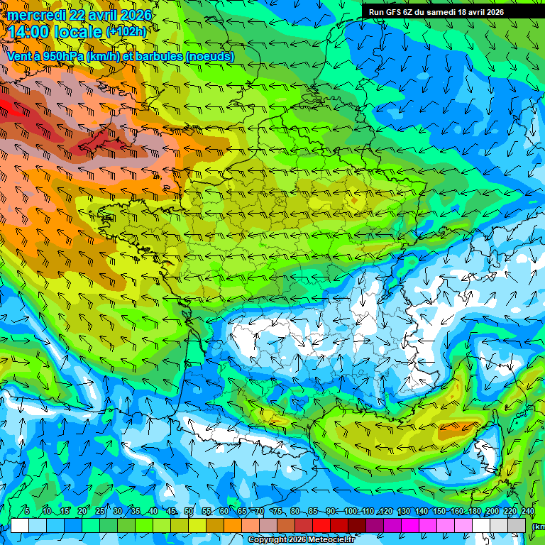 Modele GFS - Carte pr�visions 