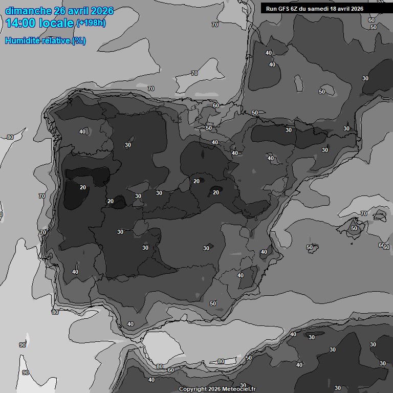 Modele GFS - Carte pr�visions 