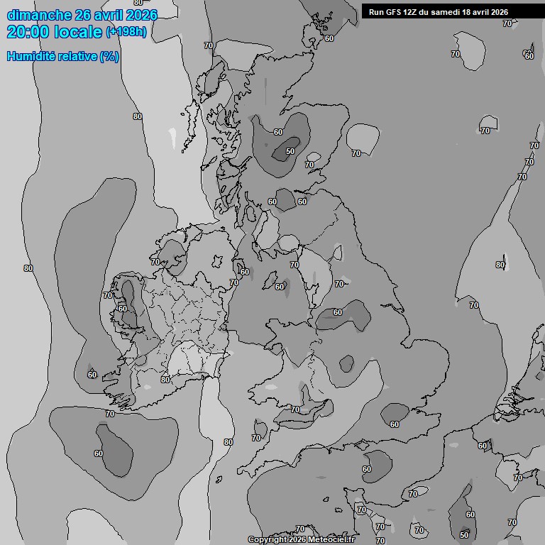 Modele GFS - Carte pr�visions 