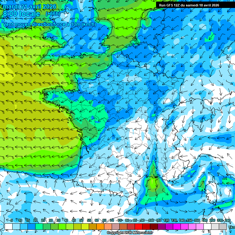 Modele GFS - Carte pr�visions 