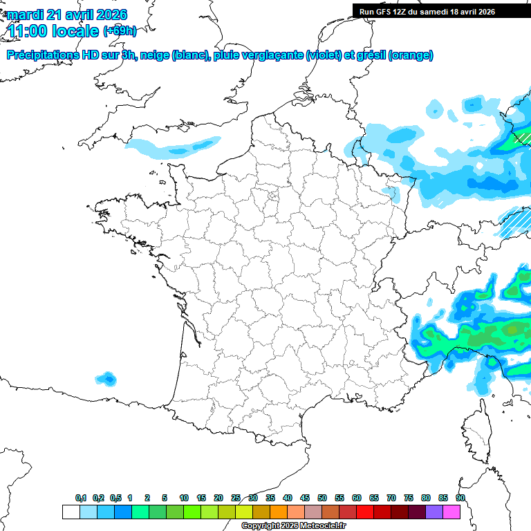 Modele GFS - Carte pr�visions 