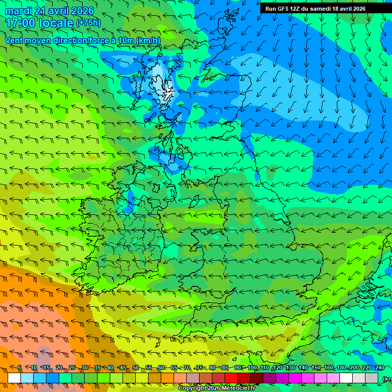 Modele GFS - Carte pr�visions 