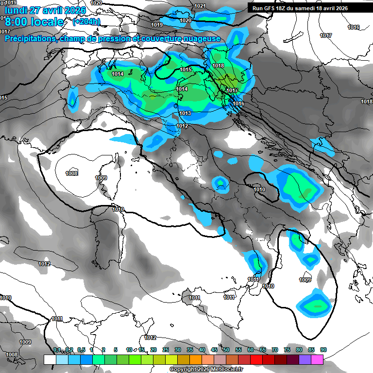 Modele GFS - Carte pr�visions 