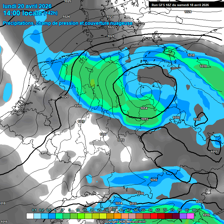 Modele GFS - Carte pr�visions 