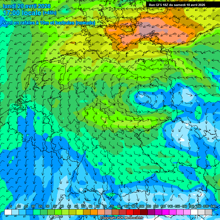 Modele GFS - Carte pr�visions 