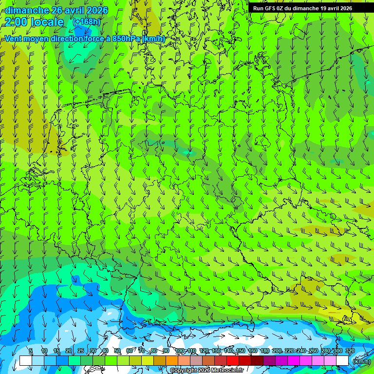 Modele GFS - Carte pr�visions 