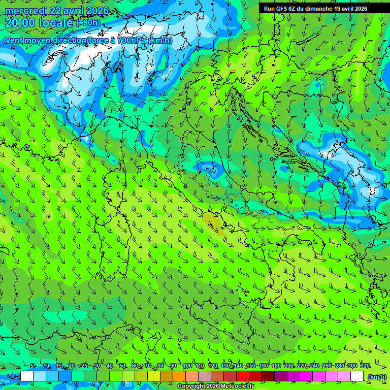 Modele GFS - Carte pr�visions 