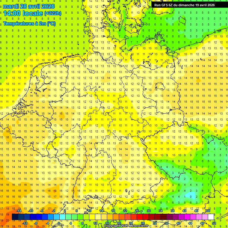 Modele GFS - Carte pr�visions 