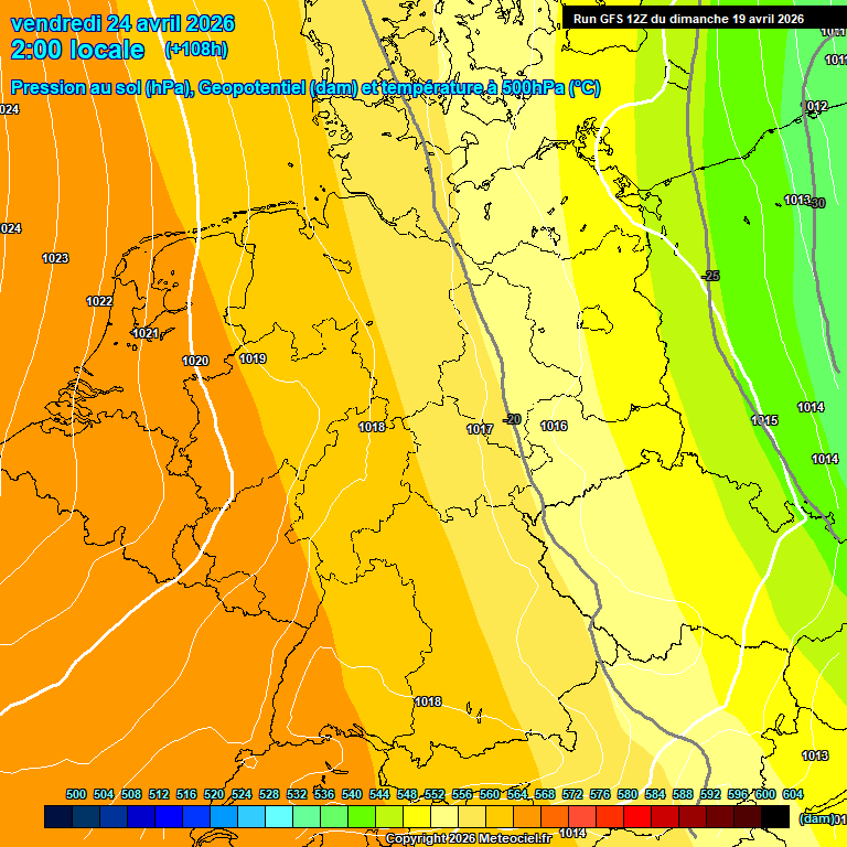 Modele GFS - Carte pr�visions 